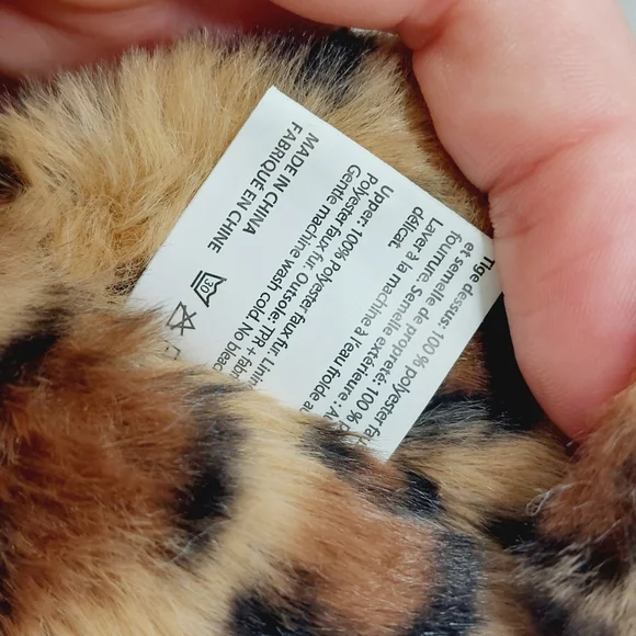 NEW BP. Bundle Of Two Sophie Brown Leopard Faux Fur Criss Cross Slippers S131 - Picture 8 of 9